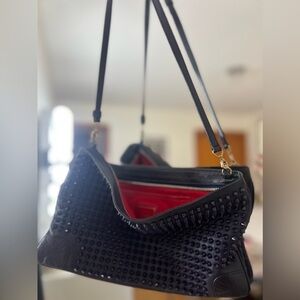 Christian Louboutin Blue and Red Studded Bag